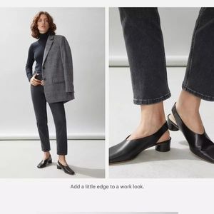 Everlane square toe slingback